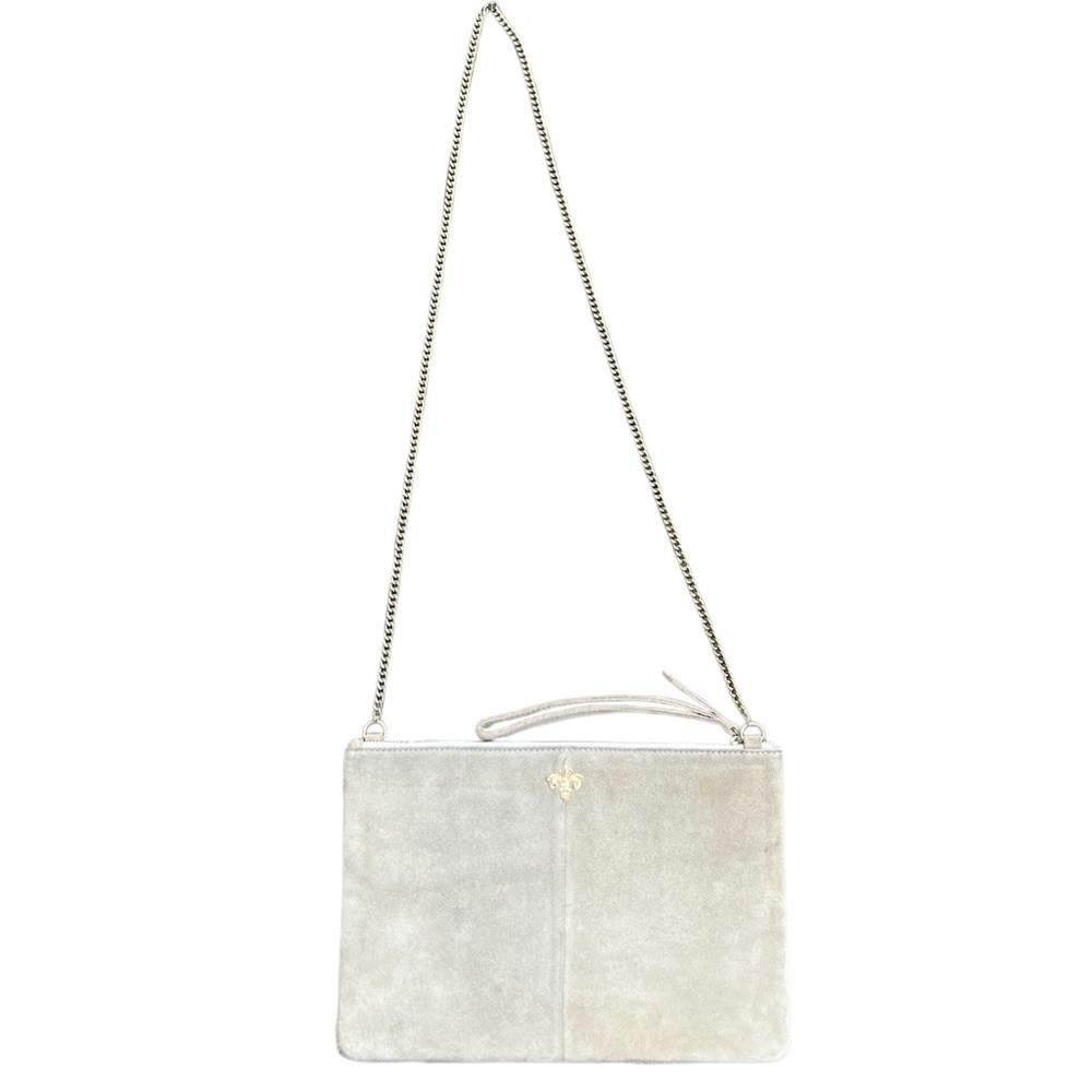 Lisi Lerch GRAY/SILVER METALLIC HAIR‎ ON LEATHER WRISTLET
